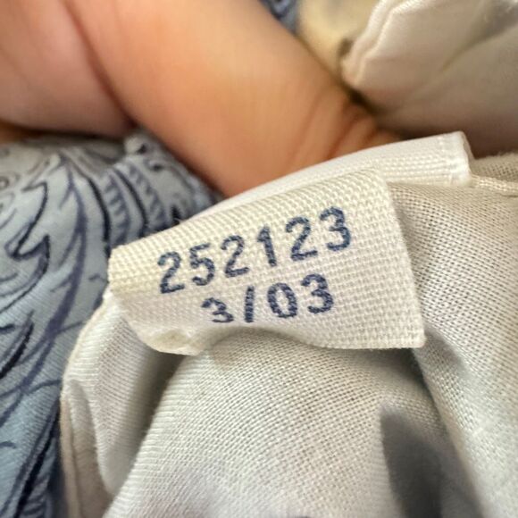 Tommy Hilfiger Y2K Slip Midi Dress Womens Size 8 Blue Paisley Empire Waist - Picture 6 of 13